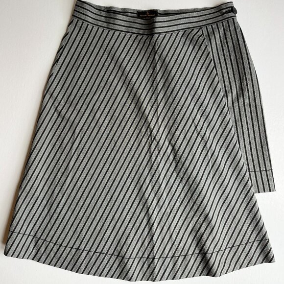 Asymmetrical Striped Skirt